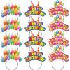 KKBES Birthday Party Hats, 24 Pack, Happy Birthday Headbands for Adults and Kids, 3 Patterns view 3