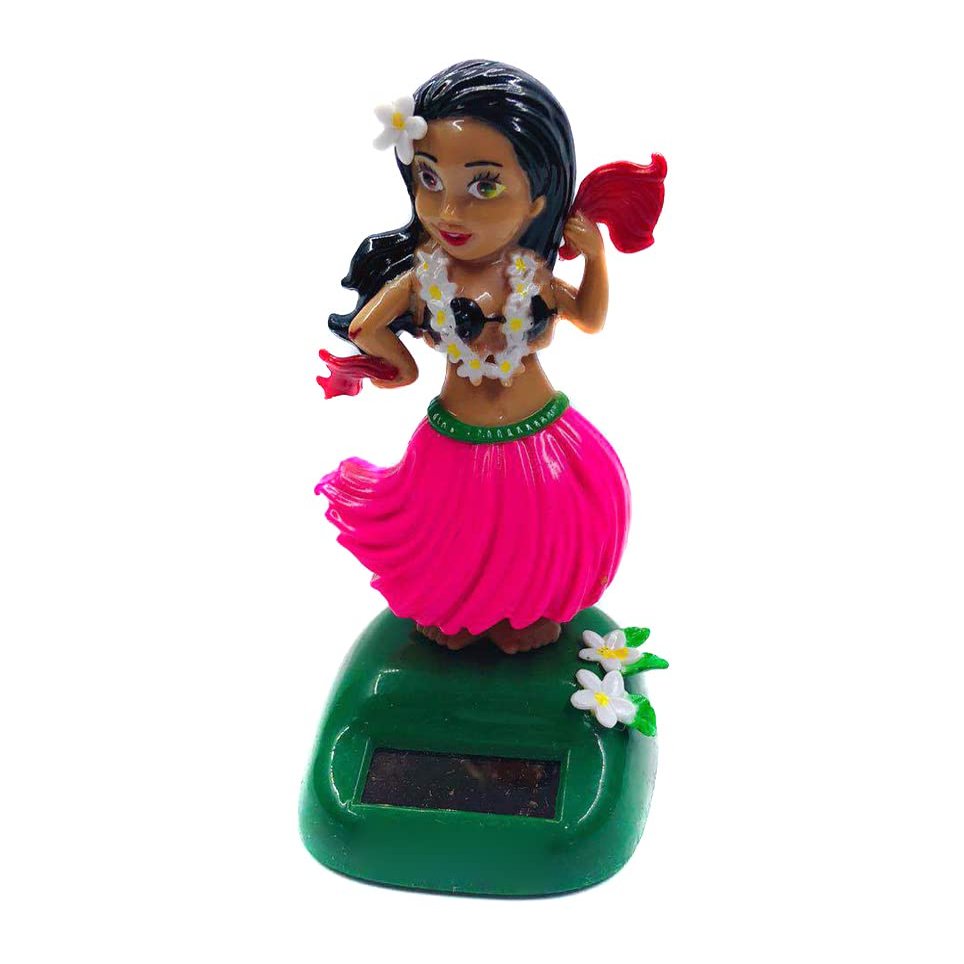 Katutude Solar Dancing Toys Solar Powered Hula Girl Dancer Figures Car Dashboard Ornament Home Office Window Table Decoration - No Batteries Required