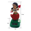 Katutude Solar Dancing Toys Solar Powered Hula Girl Dancer Figures Car Dashboard Ornament Home Office Window Table Decoration - No Batteries Required view 3