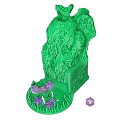 Dreaded Cthulhu Dice Tower (Tower + Tentacle Tray, Green)