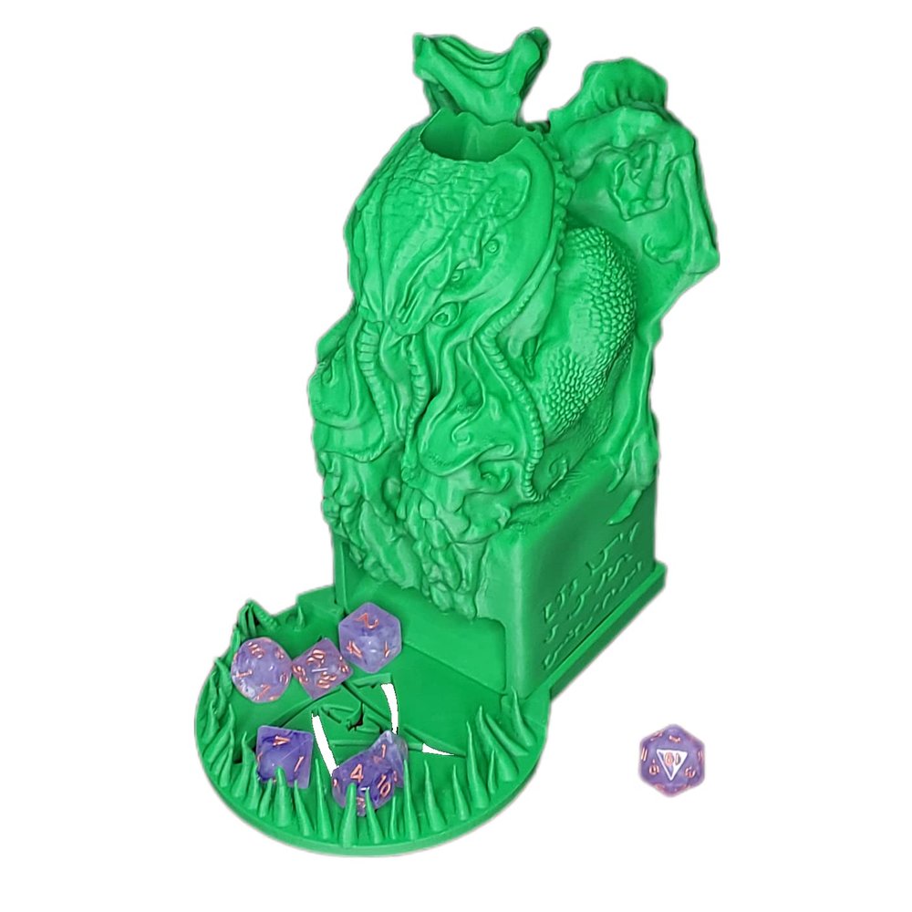 Dreaded Cthulhu Dice Tower (Tower + Tentacle Tray, Green)