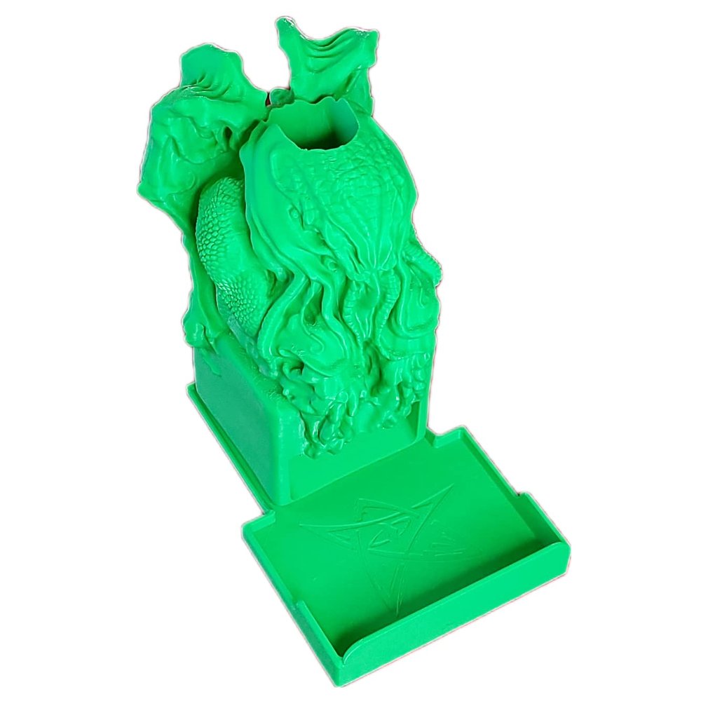 Dreaded Cthulhu Dice Tower (Tower + Elder Tray, Green)