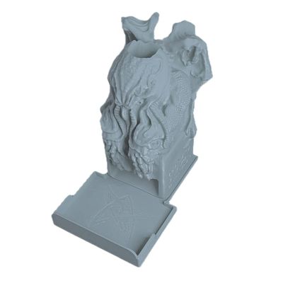 Dreaded Cthulhu Dice Tower (Tower + Elder Tray, Gray)