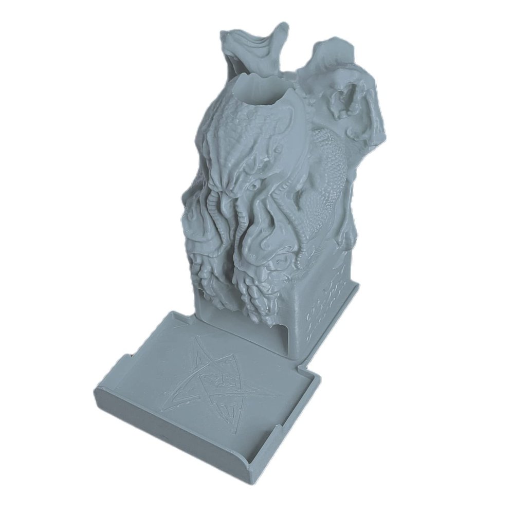 Dreaded Cthulhu Dice Tower (Tower + Elder Tray, Gray)