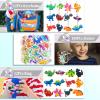 194Pcs Dinosaur Party Favors for Boy Kids Dinosaurs Slap Bracelet Tattoos Keychains Stamper for Dinosaur Theme Party Favor Birthday Party Goodie Bag Fillers view 2