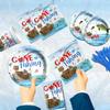 142 Pcs Gone Fishing Tableware,Fishing Birthday Party Decoration Little Fisherman Gone Fishing Themed Disposable Tablecloth,Plates,Napkins Cups Forks and Knives Supplies of Fishing Birthday Party view 3