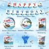 142 Pcs Gone Fishing Tableware,Fishing Birthday Party Decoration Little Fisherman Gone Fishing Themed Disposable Tablecloth,Plates,Napkins Cups Forks and Knives Supplies of Fishing Birthday Party view 4