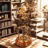 Asian Arts Global Armillary Globe Brass Sphere Handmade 19" Big Size with Direction Compass Housewarming Collectible Home and Office Decor view 2