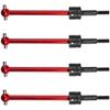 4Pcs Vgoohobby Aluminum CVD Drive Shaft Joint CVD Driveshaft Compatible with Tamiya TT02B TT-02B DT02 DT03 DF02 1/10 RC Car (Red) view 2