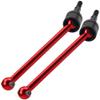 4Pcs Vgoohobby Aluminum CVD Drive Shaft Joint CVD Driveshaft Compatible with Tamiya TT02B TT-02B DT02 DT03 DF02 1/10 RC Car (Red) view 3
