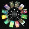 Jayiaine Tarot Cards Deck for Beginner,Classic Set Oracle Card Deck, Portable Tarot Game Professional Player for Christmas Birthday Holiday Family Party Playing Card Board Game,Green view 3