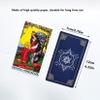 Jayiaine Tarot Card Deck Classic Set with The Guide Future 78 Tarot Cards, Portable Tarot Game Beginner Professional Player for Christmas Birthday Holiday Family Party Playing Card Board Game,Black view 4
