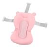 Bathing Tub Seat, Safe Adjustable Baby Bath Seat Cushion Soft Large Space Foldable for Bathroom (Pink Bear) view 4