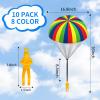 Ynybusi 10 Pcs Parachute Toys for Kids, Cool Outdoor Flying Toys for 3 4 5 6 7 8 Year Old Boys Birthday Gift, Parachute Army Men Birthday Party Favors Goodie Bags Stuffers view 2