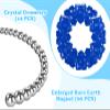 RoomyRoc Magnetic Fidget Sphere Magnets Balls - Crystal Diamond Blue - Magnet Fidgets Toy - 12 Piece Set - Creativity Beyond Imagination, Inspirational, Recreational, Desk Toys for Adults view 3