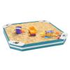 GLACER 49.5" x 49.5" Kids Wooden Sandbox with Seats, Outdoor Square Wood Sand Box with 4 Corner Seats, Backyard Bottomless Sandpit for Kids Aged 3+ view 1