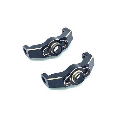 KingVal Replacement Black Brass Caster Blocks Front C-Hubs RC Parts Compatible with Traxxas TRX4M 1/18 RC Crawler Car