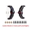 KingVal Replacement Black Brass Caster Blocks Front C-Hubs RC Parts Compatible with Traxxas TRX4M 1/18 RC Crawler Car view 2