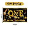 1st Birthday Decorations for Boys, Excavator Dump Truck Theme First Birthday Banner Decorations Digger One Year Old Bday Banner Backdrop Party Supplies Sign view 2