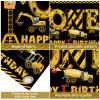 1st Birthday Decorations for Boys, Excavator Dump Truck Theme First Birthday Banner Decorations Digger One Year Old Bday Banner Backdrop Party Supplies Sign view 4