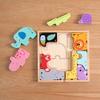 Fat Brain Toys Animal Block Puzzle - Wooden Shape-Matching Game for Preschoolers view 3