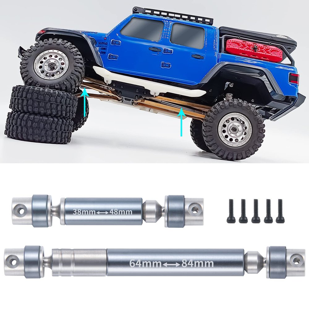 SWX 38/64mm Drive Shaft Steel Center Driveshafts for 1/24 RC Crawler Car Axial SCX24 AXI00005 Upgrade Parts