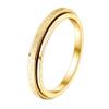 Diamday Gold Fidget Rings for Women Men -2mm Titanium Steel Spinner Ring for Anxiety Stress Relief Glitter Sandblast Spinning Figit Anxiety Jewelry for Women Gifts Bands Size 8 view 1