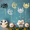 24 Pack Cupcake Toppers - Moon Star Happy Eid Mubarak Cupcake Picks - Islamic Muslim Theme - Ramadan Kareem Eid Party Cake Decorations view 4