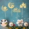 24 Pack Eid Mubarak Cupcake Toppers Gold Glitter Moon Star Happy Eid Cupcake Picks for Islamic Muslim Mubarak Festival Ramadam Kareem Party Cake Decorations Supplies view 4