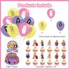 DOSSEL Hannah Singer Montana Music Theme Birthday Party Supplies Includes Birthday Banner, Cupcake Toppers, Cake Topper, Latex Balloons for Kids Adults Fans Party Decor view 3