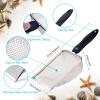 4Pcs Beach Mesh Shovel with Bag Shark Tooth Mesh Bag for Shell Collecting, Sand Sifter for The Beach, Shovel for Boys and Girls Picking Up Shell view 2