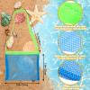 4Pcs Beach Mesh Shovel with Bag Shark Tooth Mesh Bag for Shell Collecting, Sand Sifter for The Beach, Shovel for Boys and Girls Picking Up Shell view 3
