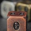 3PCS D6 Dice Skull Metal Inlaid Bronze Mysterious Gothic Dark Sinister RPG Steampunk view 3