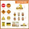 Mpanwen Construction Birthday Party Supplies for 3 Year Old Boy, 139 Pcs Dump Truck Party Decorations for Boys Baby - Backdrop, Cupcakes Wrappers, Party Traffic Signs, Tablecloth, Crown and Poster view 3