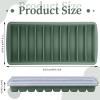 Eaasty 2 Pieces Breastmilk Storage Container Baby Food Milk Silicone Freezer Trays with Lid Breastmilk Freezer Tray Organizer Ice Trays Silicone Storage Bag Tray 10-1 oz Bars(Green) view 2