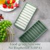 Eaasty 2 Pieces Breastmilk Storage Container Baby Food Milk Silicone Freezer Trays with Lid Breastmilk Freezer Tray Organizer Ice Trays Silicone Storage Bag Tray 10-1 oz Bars(Green) view 4