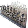12" Solid Brass Metal Chess Set Pieces & Board with Velvet Storage Box | Brass Metal Luxury Chess Set | Antique Chess Set for Gifts view 1