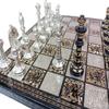 12" Solid Brass Metal Chess Set Pieces & Board with Velvet Storage Box | Brass Metal Luxury Chess Set | Antique Chess Set for Gifts view 4