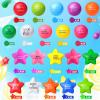 200 Pcs Motivational Stress Balls Bulk Quotes Relief Star Shape Anger Management Colorful Hand Excerise Foam Balls for Anxiety Tension, Fidget Stress Relief Party Supplies Gifts view 2