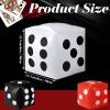 Ceenna 6 Pcs Jumbo Large Inflatable Dice 11.8 Inch Inflatable Giant Dice Blow up Red Black and White Giant Game Night Decorations for Indoor Outdoor Games Party Favor view 2
