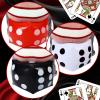 Ceenna 6 Pcs Jumbo Large Inflatable Dice 11.8 Inch Inflatable Giant Dice Blow up Red Black and White Giant Game Night Decorations for Indoor Outdoor Games Party Favor view 4