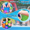 Reusable Water Balloons, Kids Summer Outdoor Toys, Quick Fill Self Sealing Water Bomb for Kids Adult Water Polo Fight Games,Summer Fun Party Water Balls with Storage Bag (8pack) view 2