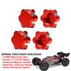 Aluminum 17mm Wheel Nut Thread 1.0mm Upgrades Parts for 1/7 1/8 Arrma 6S Outcast Raider Talion Typhon Limitless Mojave #AR310449 AR330360 4 pcs/Set(red) view 2