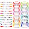36 Pcs Kids Galentines Friendship Bracelets for Girls Women Valentines Beads Bracelets Stretch Beaded Colorful Jewelry for Birthday Goodie Bag Stuffers Fillers School Gifts Party Favor(Classic Style) view 1