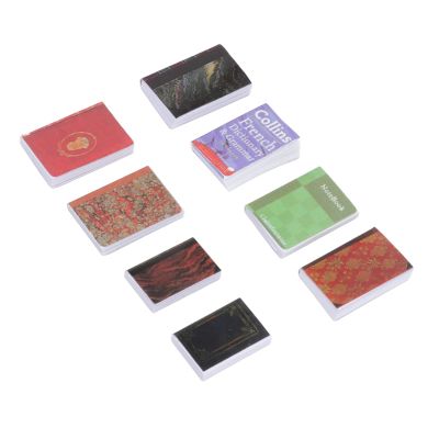 Pilipane Miniatures Dollhouse Books, 8Pcs 1 : 12 Scale Miniatures Dollhouse Books Ornamentation, Scale Dollhouse Mini Books, for Dollhouse Bedroom, Study, Bathroom