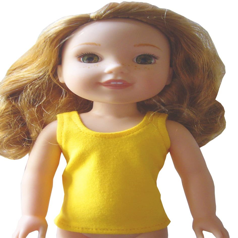 Color Choice Tank Top T-Shirt for Wellie Wisher Handmade SNAP Closure (Yellow)