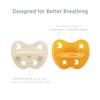 HEVEA Natural Rubber Pacifier Round 3-36 Months  Hygienic One Piece Design for Newborns to Toddlers, BPA-Free, Soft & Durable  2-Pack (Milky White & Natural) view 2