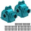 2Pack ShareGoo Metal Differential Gearbox Housing Cover Compatible with WLtoys 144001 124019 124018 1/14 RC Car (Blue) view 1