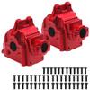 2Pack ShareGoo Metal Differential Gearbox Housing Cover Compatible with WLtoys 144001 124019 124018 1/14 RC Car (Red) view 1