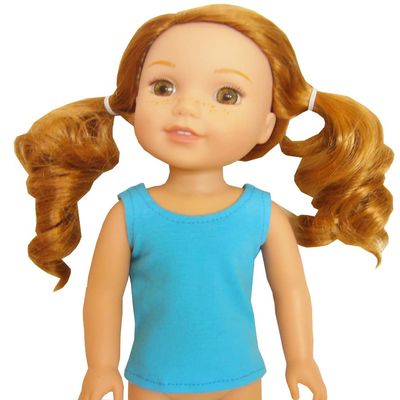 Color Choice Tank Top T-Shirt for Wellie Wisher Handmade SNAP Closure (Ocean Blue)